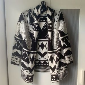 Thick geometric knit sweater